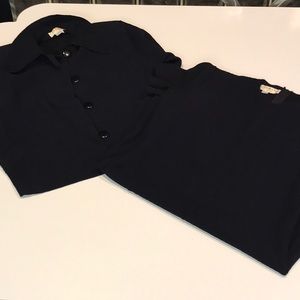 Tomasi Navy knit dress w matching jacket